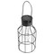 Northlight 9.5" Black Outdoor Geometric Hanging Solar Lantern with Handle Outdoor Decor
